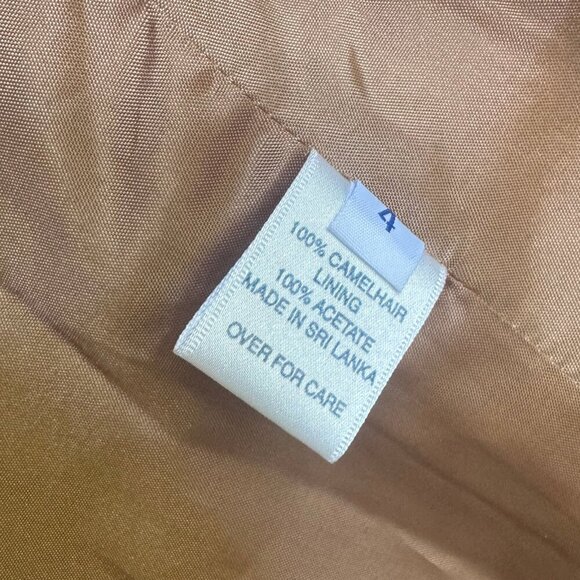 Austin Reed 100% Camelhair Blazer Women’s 4 Camel Tan Classic Lined Jacket - Picture 6 of 6